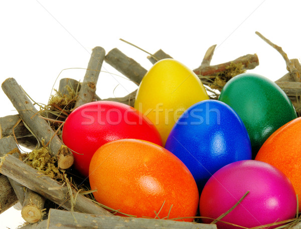 Foto d'archivio: Pasqua · basket · 22 · erba · legno · arancione