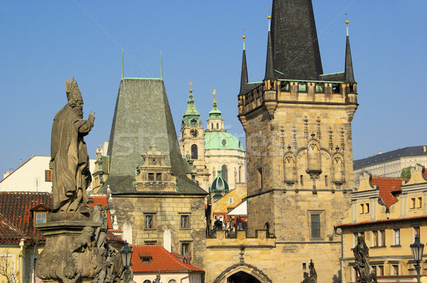 Prague towers 03 Stock photo © LianeM