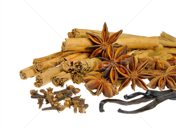 cinnamon stick and star from anis 12 Stock photo © LianeM