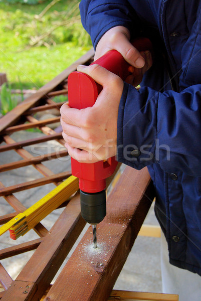 Boor 17 huis bouw home tools Stockfoto © LianeM