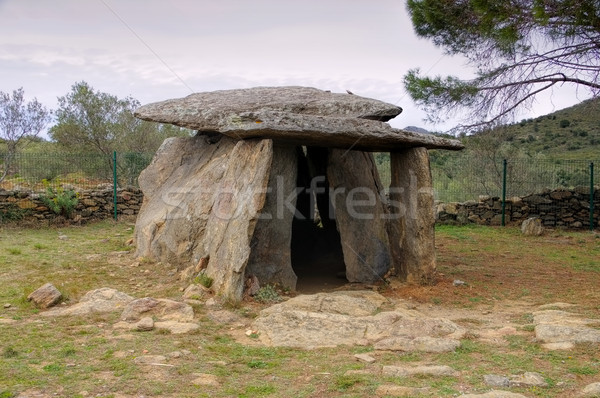 Dolmen Creu d en Cobertella in Catalonia Stock photo © LianeM