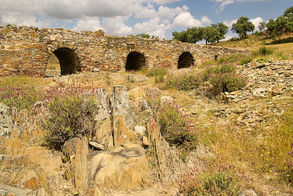 Stock photo: Aliseda roman bridge 08