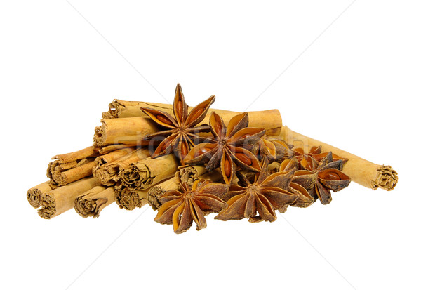 cinnamon stick and star from anis 06 Stock photo © LianeM