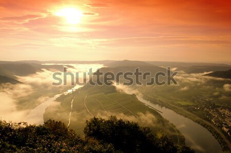 Stock photo: Bremm Moselle meander 01