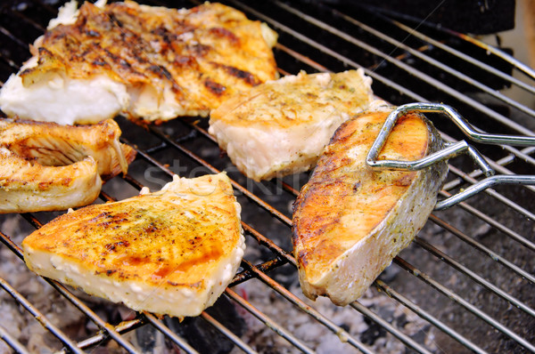 grilling steak from fish 17 Stock photo © LianeM