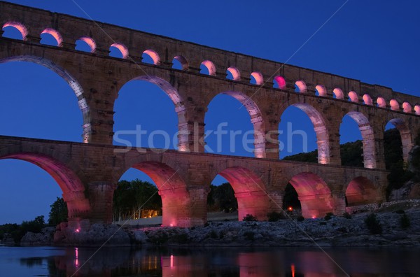Pont du Gard night 02 Stock photo © LianeM