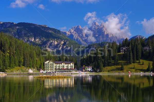 Lake Misurina in Dolomites Stock photo © LianeM