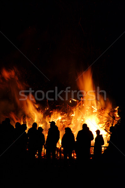 夜 篝火 復活節 質地 背景 夏天 商業照片 © LianeM