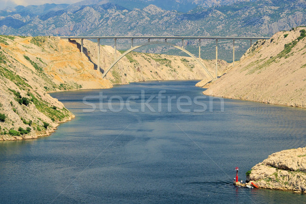 Novigrad sea bridge from motorway 13 Stock photo © LianeM