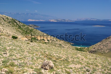 Stock photo: Krk and islands from sand 10