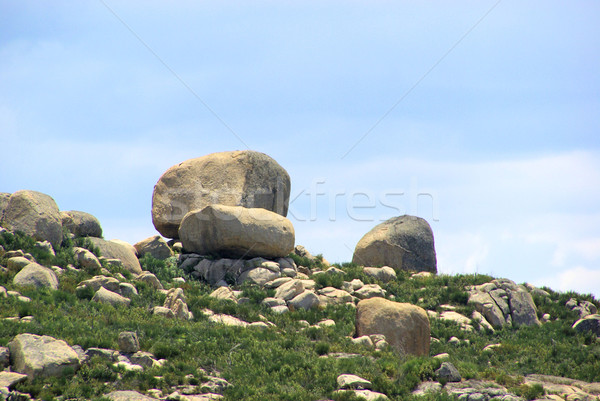 [[stock_photo]]: Valence · granit · Rock · paysage · montagne · bleu