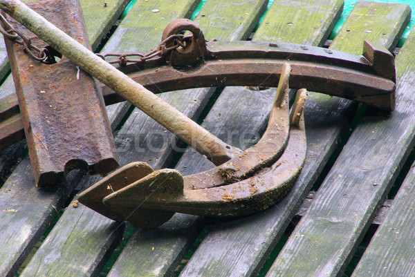 Anker schip roest staal boord haven Stockfoto © LianeM
