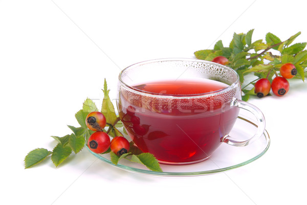 Rózsa csípő tea természet levél háttér Stock fotó © LianeM