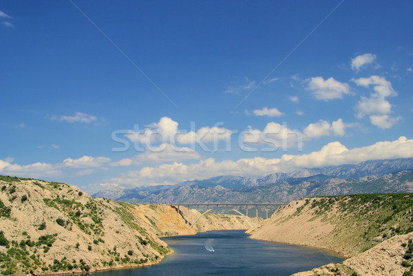 Novigrad sea bridge from motorway 12 Stock photo © LianeM