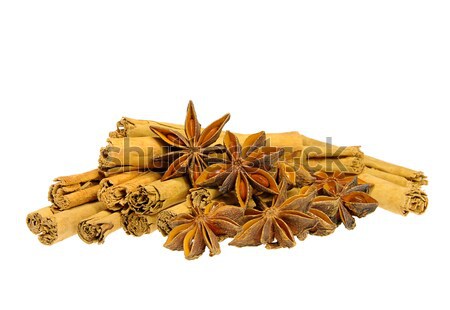 cinnamon stick and star from anis 03 Stock photo © LianeM
