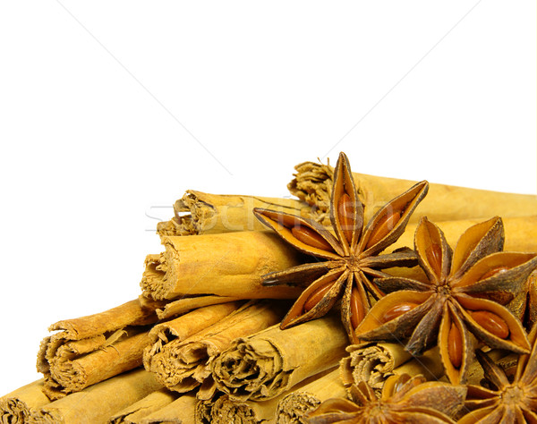cinnamon stick and star from anis 05 Stock photo © LianeM