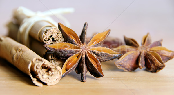 cinnamon stick and star from anis 17 Stock photo © LianeM