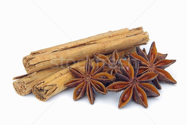 cinnamon stick and star from anis 01 Stock photo © LianeM