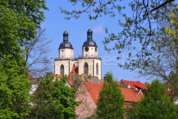 Wittenberg Town and Parish Church of St. Mary's Stock photo © LianeM