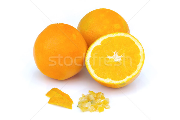 засахаренный оранжевый продовольствие природы изолированный Сток-фото © LianeM