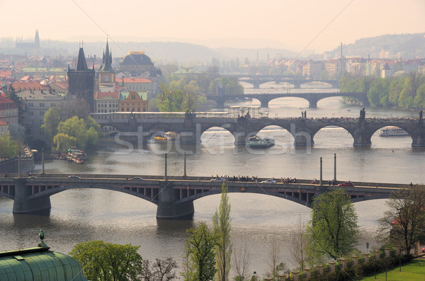 Foto stock: Praga · puentes · 10 · agua · edificio