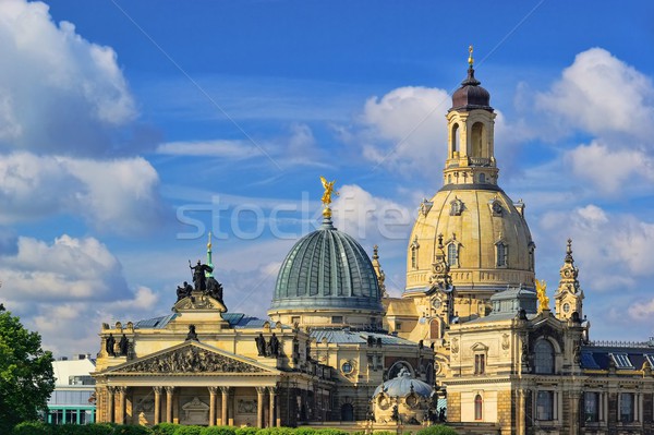 Дрезден Церкви Lady дома Skyline скульптуры Сток-фото © LianeM