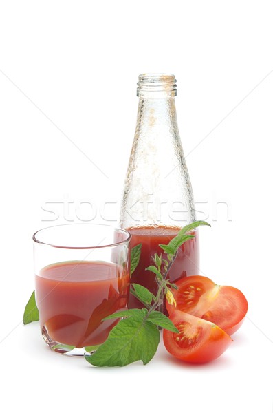 Сток-фото: томатный · сок · фрукты · стекла · бутылку · красный · коктейль