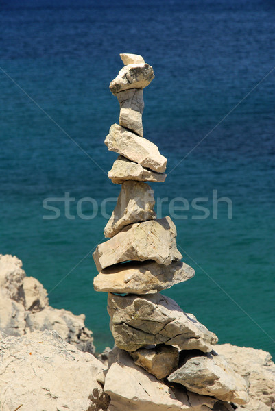 tower from pebbles 21 Stock photo © LianeM