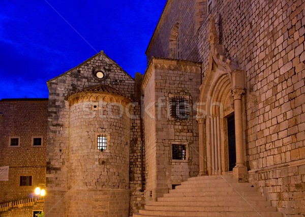 Dubrovnik klasztor okno noc ciemne Europie Zdjęcia stock © LianeM
