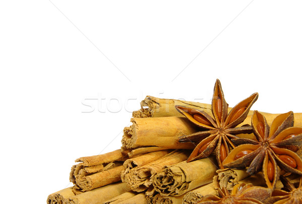 cinnamon stick and star from anis 11 Stock photo © LianeM