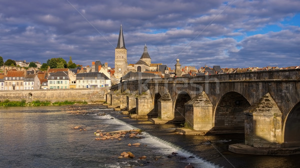 La Charite-sur-Loire in Burgundy, town and river Loire Stock photo © LianeM