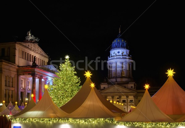 Berlin karácsony piac 17 épület város Stock fotó © LianeM