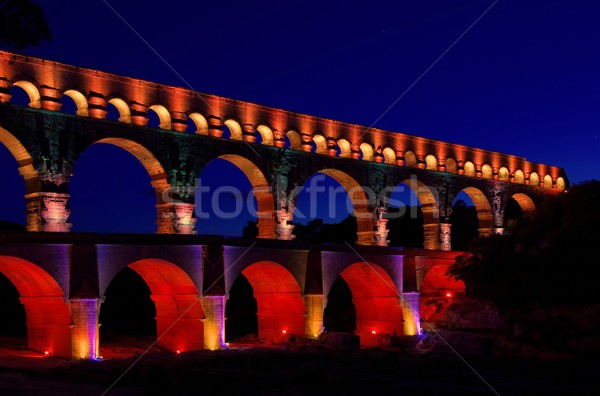 Pont du Gard night 03 Stock photo © LianeM