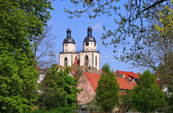 Wittenberg Town and Parish Church of St. Mary's Stock photo © LianeM