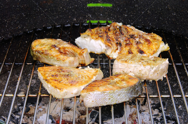 grilling steak from fish 08 Stock photo © LianeM