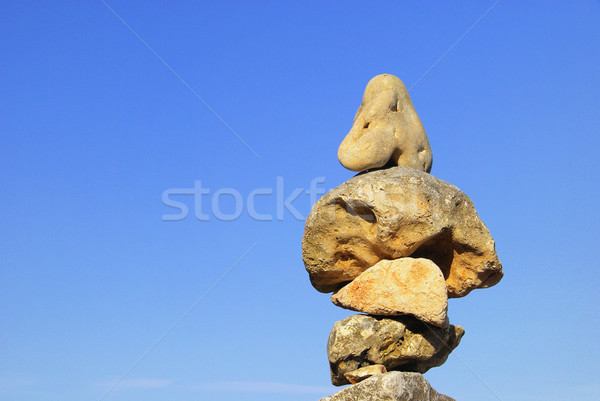 tower from pebbles 26 Stock photo © LianeM