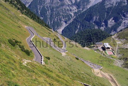 22 Straße Landschaft Berge Europa Stock foto © LianeM