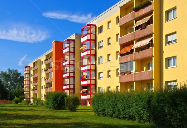 Foto stock: Apartamento · blocos · céu · casa · cidade · construção