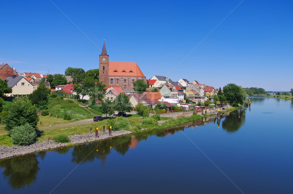 Alemania iglesia Europa agua paisaje horizonte Foto stock © LianeM