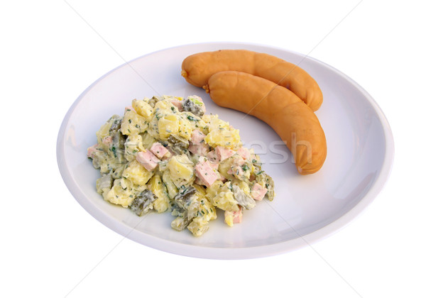 Stock photo: Bockwurst mit Kartoffelsalat - sausage and potato salad 01