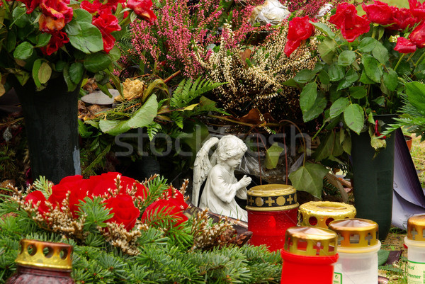 Arrangement begraafplaats 12 bloem liefde Stockfoto © LianeM
