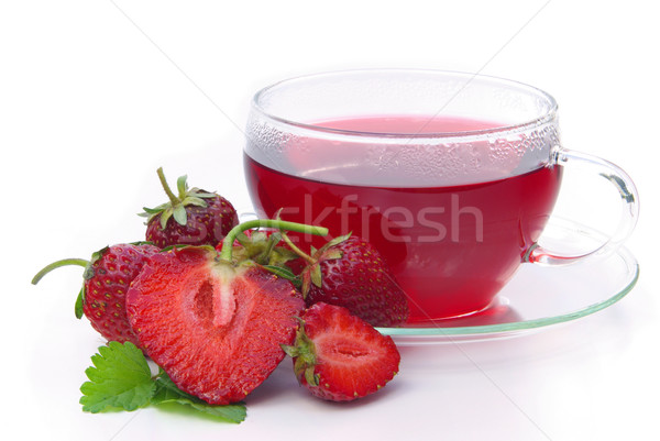 strawberry tea 02 Stock photo © LianeM