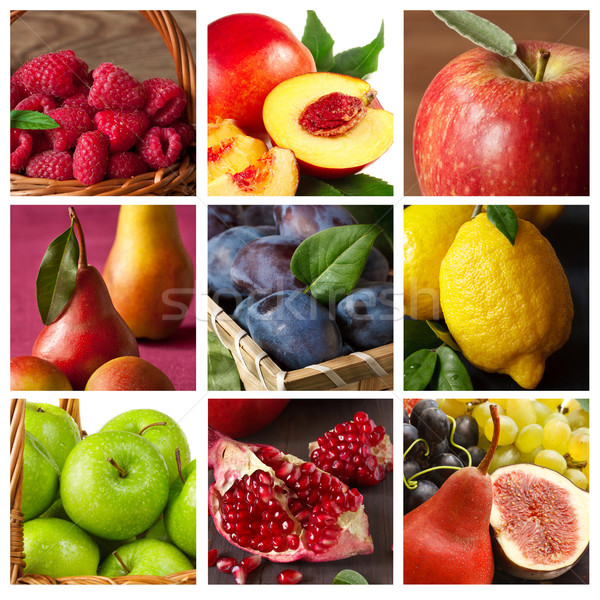Sammlung Obst frischen voll Früchte Beeren Stock foto © lidante