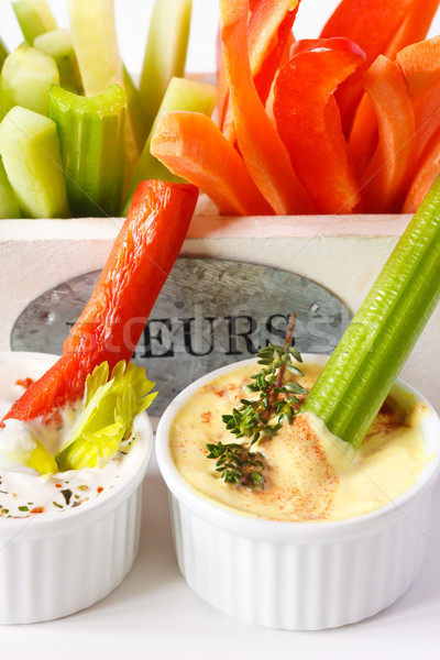 Vegetables and dip. Stock photo © lidante