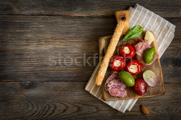 Cheese platter. Antipasti. Stock photo © lidante