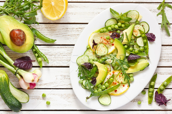 Stok fotoğraf: Taze · vegan · salata · lezzetli · sebze · malzemeler