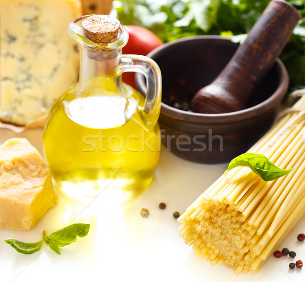 Bucatini and ingredients. Stock photo © lidante
