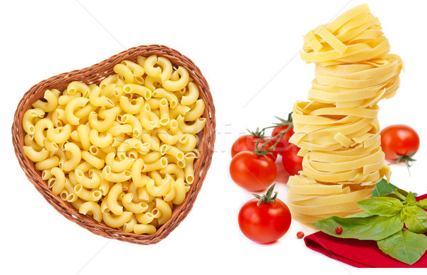 Gyűjtemény tészta különböző olasz fehér étel Stock fotó © lidante