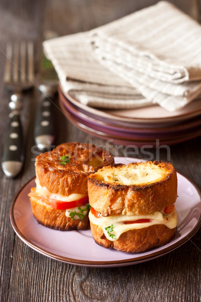 Sandwiches grillés fromages panini plaque [[stock_photo]] © lidante