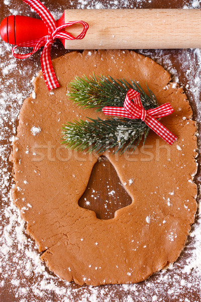 Stock fotó: Karácsony · előkészítés · sütés · sütik · mézeskalács · harang